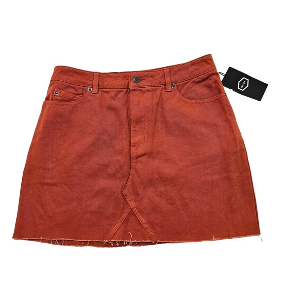 NWT RVCA Women's Terracotta Siena High Rise Denim Mini Skirt. Size 31 - Picture 3 of 12